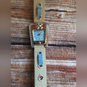 Vintage Style Da Vinci Watch with Leather Strap